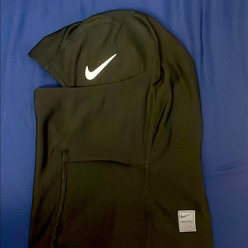 Nike Pro Black Balaclava with White Swoosh